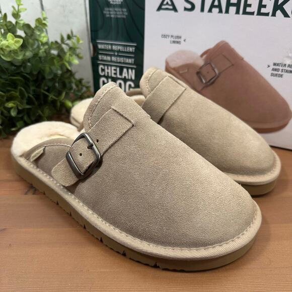 Staheekum Shoes - Staheekum Women's Chelan Memory Foam Slip On Clogs Beige Size 9